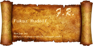 Fuksz Rudolf névjegykártya
